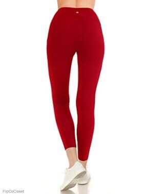 High Waist 7/8 Leggings Workout Yoga Pants with Pockets Stretch
